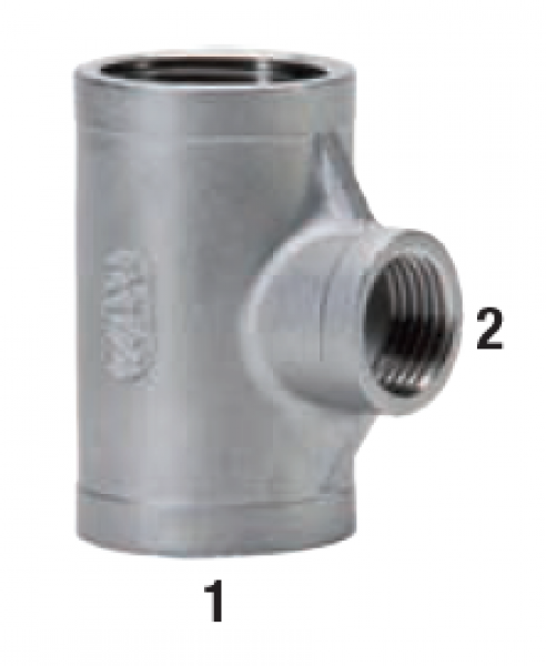 T-Stück 90°, Typ 130, reduziert, 3/4" x 1/2"